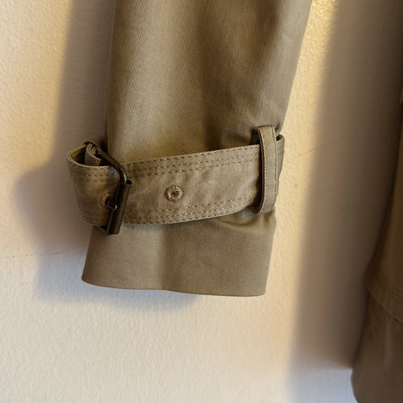 Zara Basic Trench Coat Medium Length Size S - Picture 4 of 7